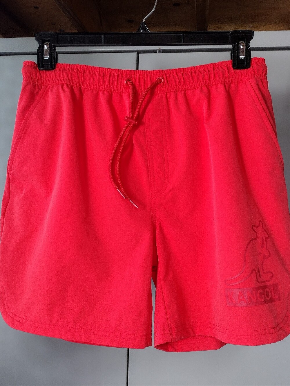 Kangol Men's Drawstring Swim Trunks Shorts Orange - M